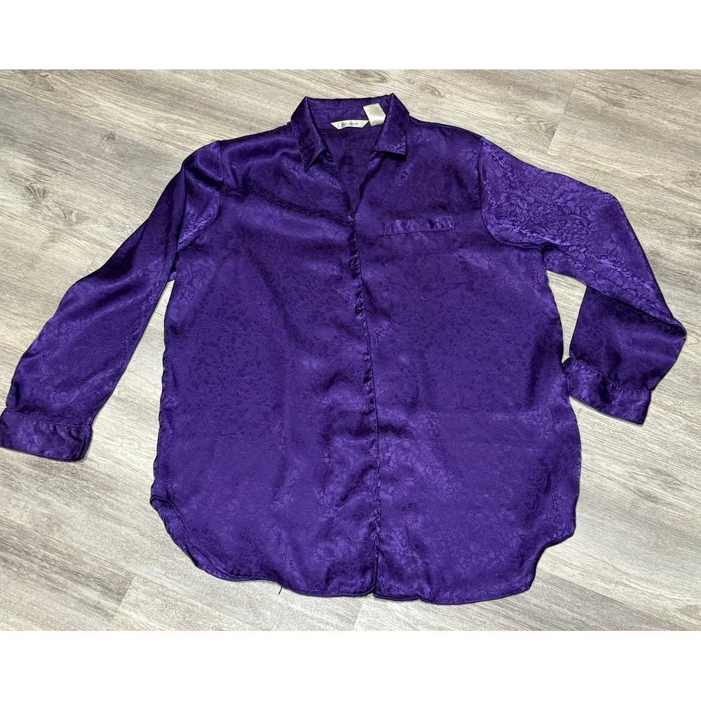 Delicates vintage women's silky nighty‎ XL purple